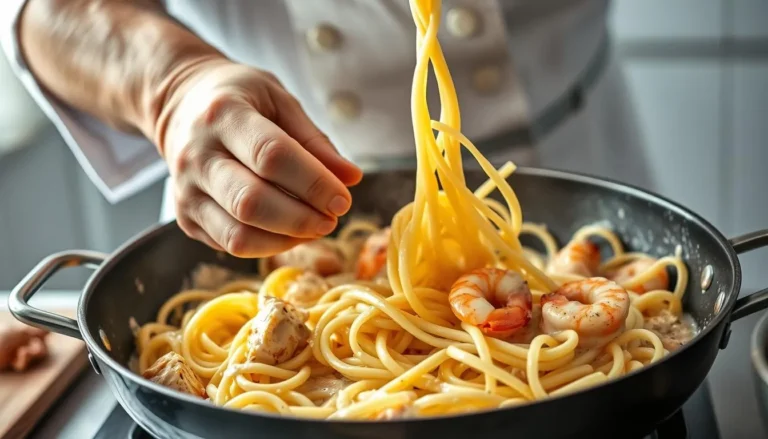 Chicken and Shrimp Alfredo